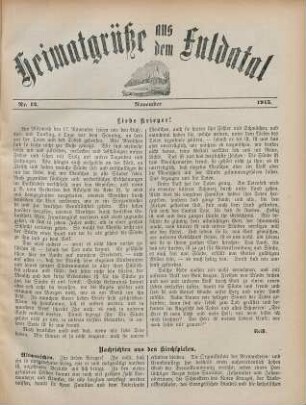 12.1915: Heimatgrüße aus dem Fuldatal