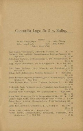 Concordia-Loge Nr. 5 v. Brdbg.
