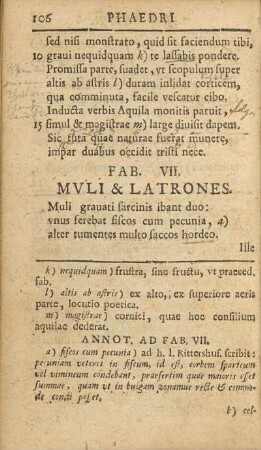 Fab. VII. Mvli & Latrones