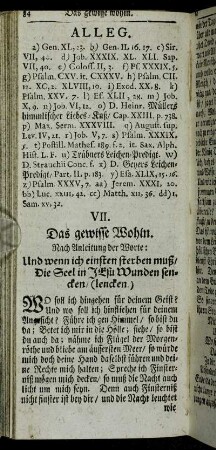 VII. Das gewisse Wohin.