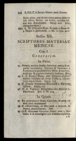 Sectio XII. Scriptores Materiae Medicae.