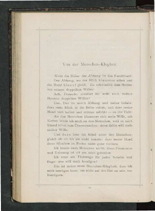 Von der Menschen-Klugheit.