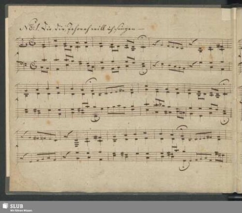 No.1. Dir Jehova will ich singen