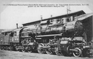 1 C + C-Heißdampf-Vierzylinderverbund-Mallet-Güterzug-Lokomotive der Ungarischen Staatseisenbahn.