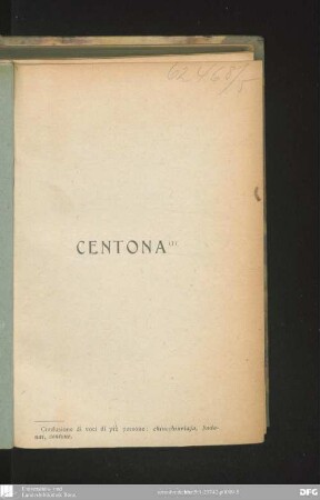 Centona : raccolta completa di poesie siciliane con l'aggiunta di alcuni componimenti inediti e di una prefazione di Luigi Pirandello