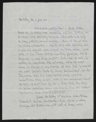 Brief von Arnulf Ansorge an Margarete Hauptmann