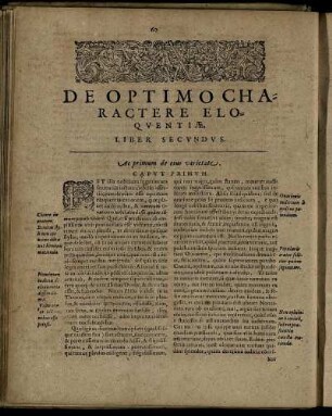 De Optimo Charactere Eloquentiæ, Liber Secundus.