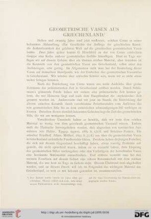 14: Geometrische Vasen aus Griechenland, [1]