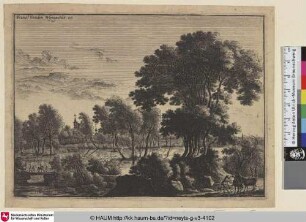 [Flusslandschaft mit Brücke; Landscape with the Groom; Rivierlandschap]