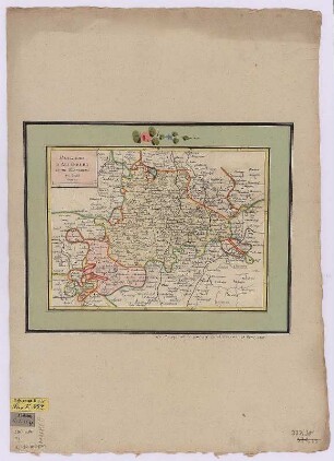 Karte der Ämter Altenburg und Ronneburg, ca. 1:210 000, Kupferstich, 1759