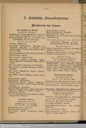 5. Sächsische Staatsbehörden