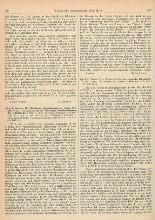 560-561 [Rezension] Luther, Martin, Werke; Kritische Gesamtausgabe; 11. Bd