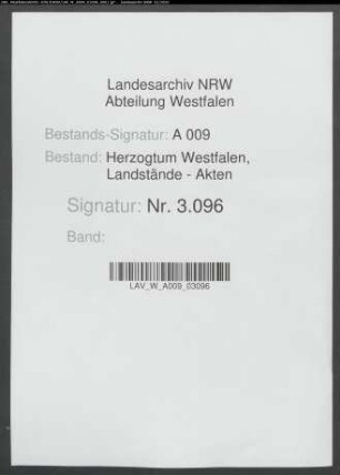 Akten der Geheimen Konferenz betr. den Landtag 1773