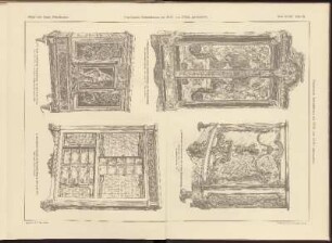 Französische Schrankformen des XVII. und XVIII. Jahrhunderts.
