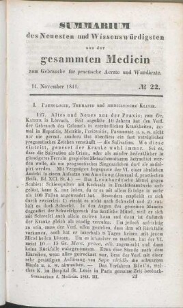14. November 1841. No. 22.