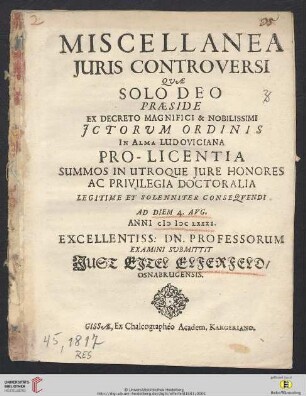 Miscellanea Iuris Controversi