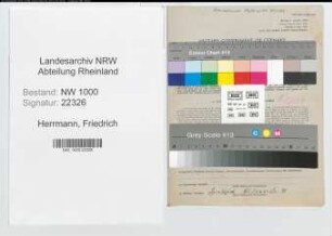 Entnazifizierung Friedrich Herrmann, geb. 11.04.1896 (Vollzugsbeamter)
