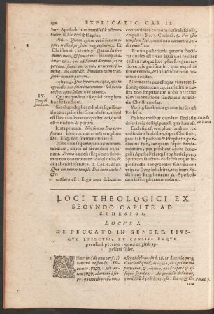 Loci Theologici Ex Secundo Capite Ad Ephesios.
