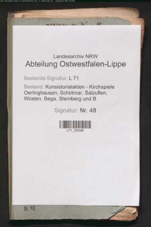 Besetzung der Küsterstelle