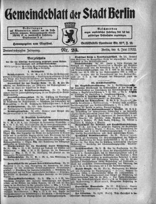 1922,23: Nr. 23, 4. Juni 1922