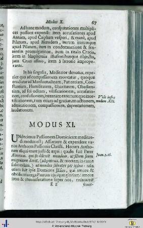 Modus XI - XX