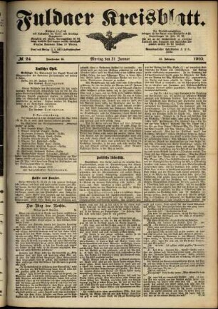 Ausgabe vom Montag, den 31. Januar 1910.