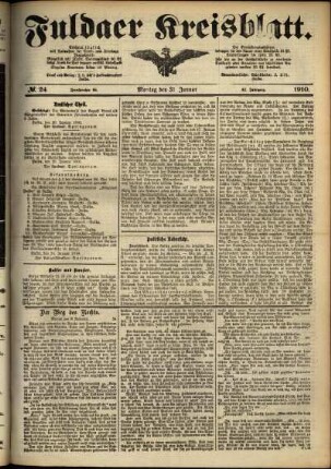 Ausgabe vom Montag, den 31. Januar 1910.