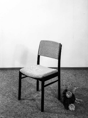 Stuhl mit gepolsterter Sitzfläche und Rückenlehne