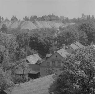 Freiberg. Blick zur "Alten Elisabeth" von Südosten (Lehr- und Besucherbergwerk; Übertageschacht und Schaubergwerk)