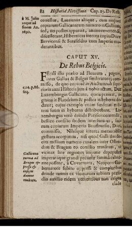 Caput XV. De Rebus Belgicis