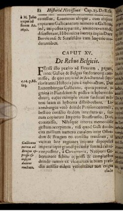 Caput XV. De Rebus Belgicis