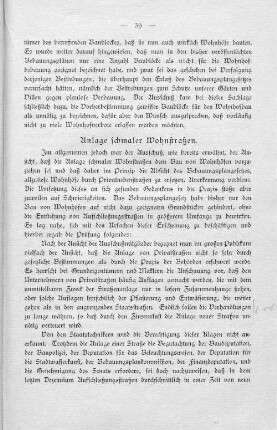 Anlage schmaler Wohnstraßen.