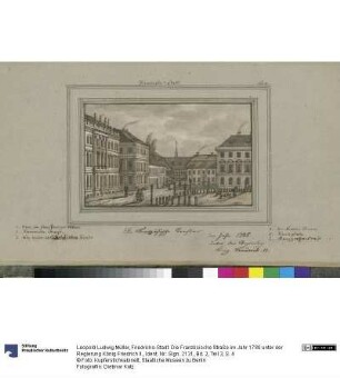 Friedrichs-Stadt. Die Französische Straße im Jahr 1780 unter der Regierung König Friedrich II.