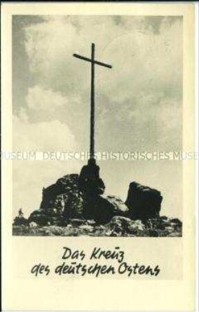 Das Vertriebenendenkmal "Kreuz des deutschen Ostens" im Harz, mit Sonderstempel