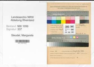Entnazifizierung Margarete Steudel , geb. 09.03.1915 (Lehrerin)