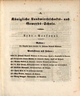 Jahresbericht der Königlichen Landwirthschafts- und Gewerbsschule I. Klasse zu Freysing : im Jahre ... 1843/44