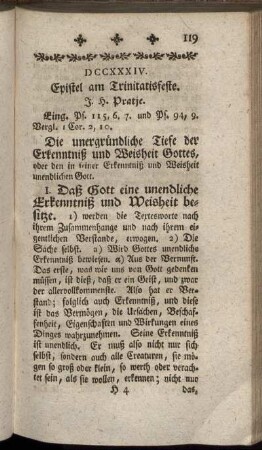 DCCXXXIV. Epistel am Trinitatisfeste.