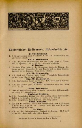 Kupferstiche, Radirungen, Holzschnitte etc.