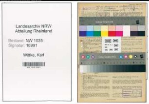Entnazifizierung Karl Wittke , geb. 12.07.1889 (Steiger)