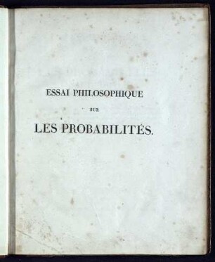 Essai philosophique sur les probabilités