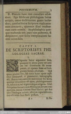 Caput I. De Scriptoribus Philologiae Sacrae
