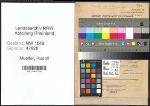 Entnazifizierung Rudolf Mueller , geb. 01.03.1903 (Kaufmann)