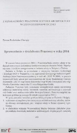 6: Sprawozdanie z działalności Pracowni w roku 2004