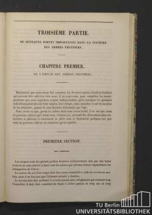 Première Section. Des vergers.