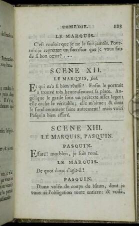 Scene XIII. Le Marquis, Pasquin