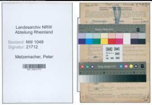 Entnazifizierung Peter Metzemacher , geb. 17.03.1897 (Malermeister)
