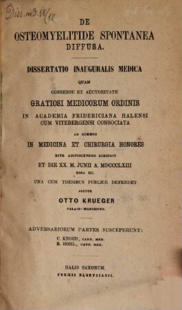 De osteomyelitide spontanea diffusa