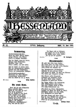 No. 12, 16. Juni 1904