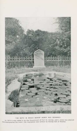 The bath in which Bishop Heber was drowned