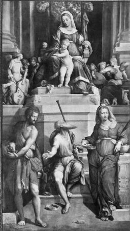 Thronende Madonna mit Heiligen